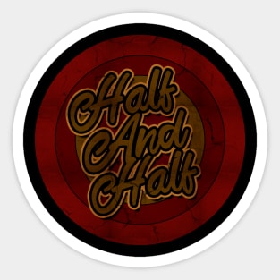 Circle Retro Half and Half Sticker